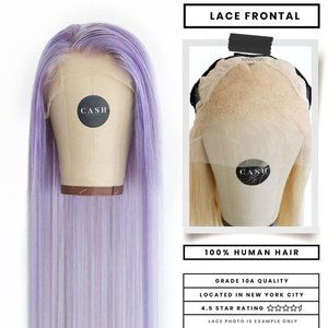 Lacefront Wig, 100% Human Hair, Cash Hair Studio, 18", lavender